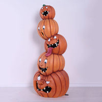 Stacked Crazy Pumpkins Tower Over Sized Statue - LM Treasures 