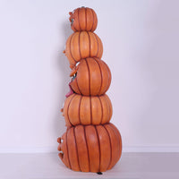 Stacked Crazy Pumpkins Tower Over Sized Statue - LM Treasures 