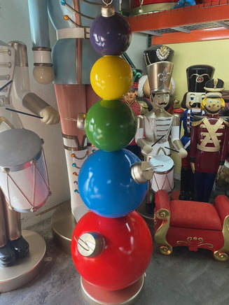 Stacked Colored Christmas Ornaments Over Sized Statue - LM Treasures 