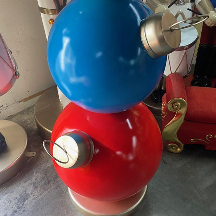 Stacked Colored Christmas Ornaments Statue - LM Treasures 