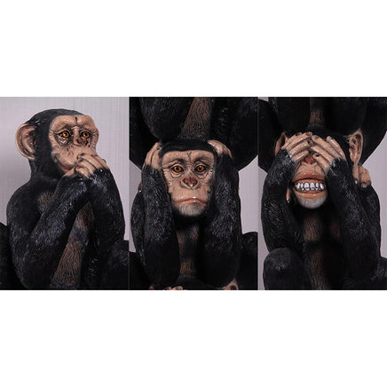 Stacked Three Wise Monkeys Life Size Statue - LM Treasures 