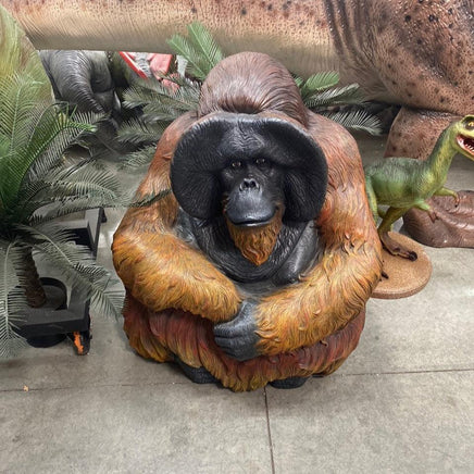 Orangutan Sitting Life Size Statue - LM Treasures 