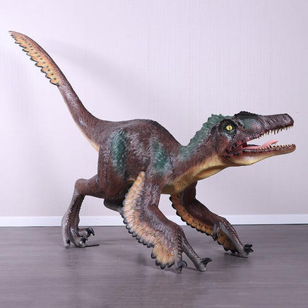 Feathered Velociraptor Dinosaur Life Size Statue - LM Treasures 