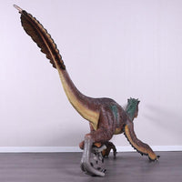 Feathered Velociraptor Dinosaur Life Size Statue - LM Treasures 