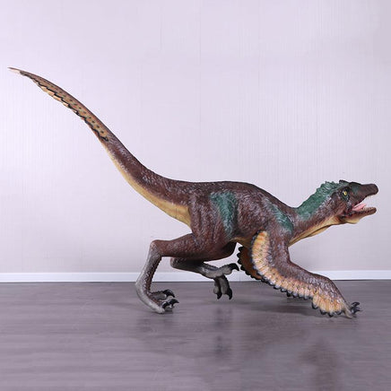 Feathered Velociraptor Dinosaur Life Size Statue - LM Treasures 