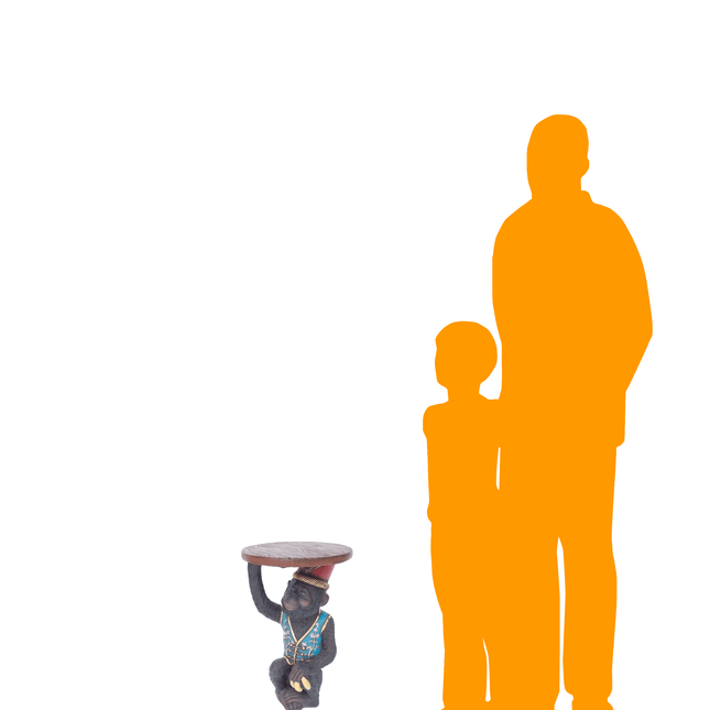 Circus Monkey Table Life Size Statue - LM Treasures 