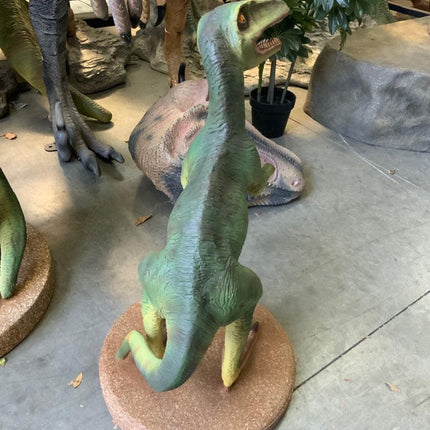 Small Green Baby Raptor Dinosaur Statue - LM Treasures 