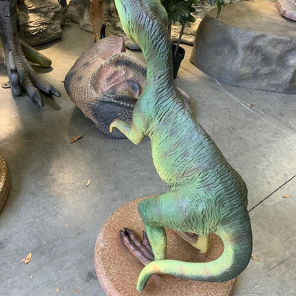 Small Green Baby Raptor Dinosaur Statue - LM Treasures 