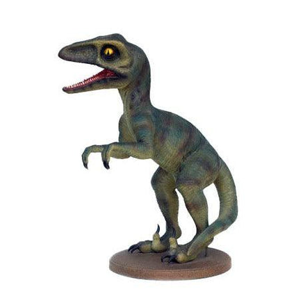 Green Baby Raptor Dinosaur Statue - LM Treasures 