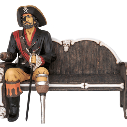 Sitting Captain Hook Life Size Statue - LM Treasures 