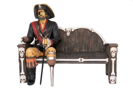 Sitting Captain Hook Life Size Statue - LM Treasures 