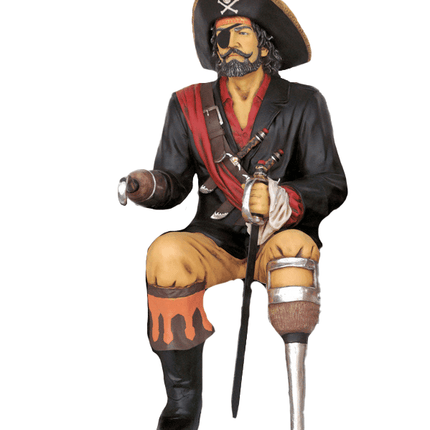 Sitting Captain Hook Life Size Statue - LM Treasures 