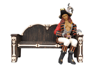 Lady Pirate Sitting Life Size Statue - LM Treasures 