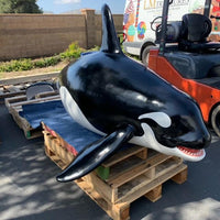 Hanging Baby Orca Whale Statue - LM Treasures 