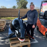 Hanging Baby Orca Whale Statue - LM Treasures 