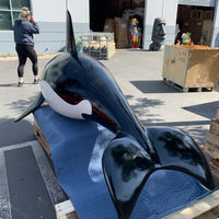 Hanging Baby Orca Whale Statue - LM Treasures 