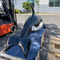 Hanging Baby Orca Whale Statue - LM Treasures 