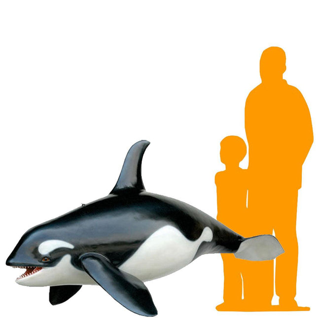 Hanging Baby Orca Whale Statue - LM Treasures 