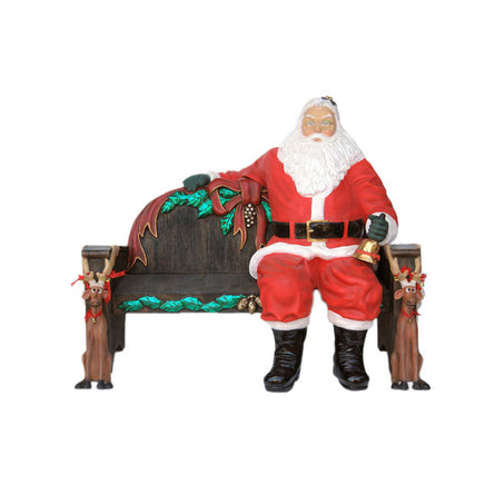 Santa Claus Sitting Life Size Christmas Statue - LM Treasures 