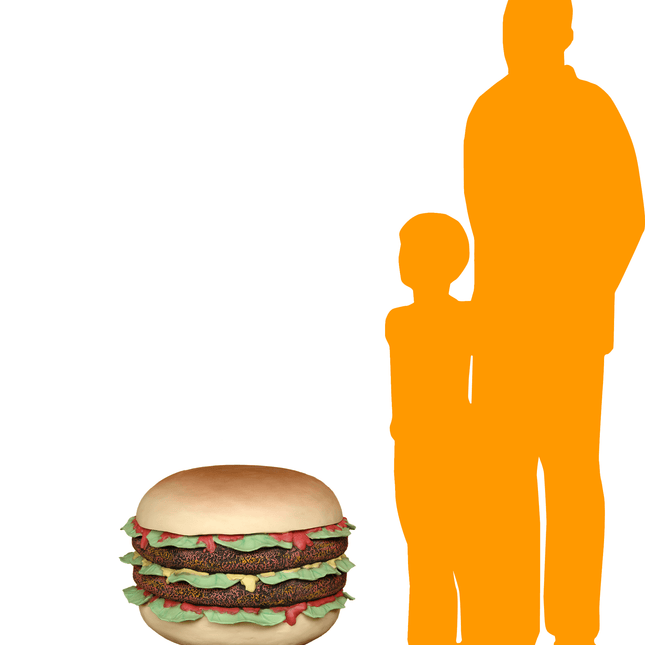 Giant Double Cheeseburger Over Sized Statue - LM Treasures 