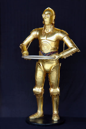 Gold Android Droid Butler Life Size Statue - LM Treasures 