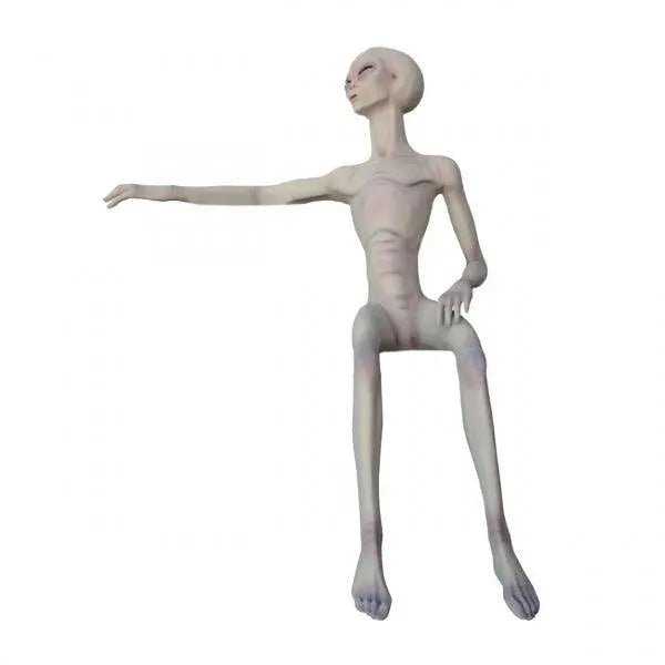 Alien Sitting No Bench Life Size Statue LM Treasures - A