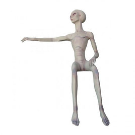 Alien Sitting No Bench Life Size Statue - LM Treasures 