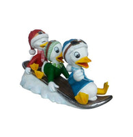 Ducklings On Snowboard Life Size Statue - LM Treasures 