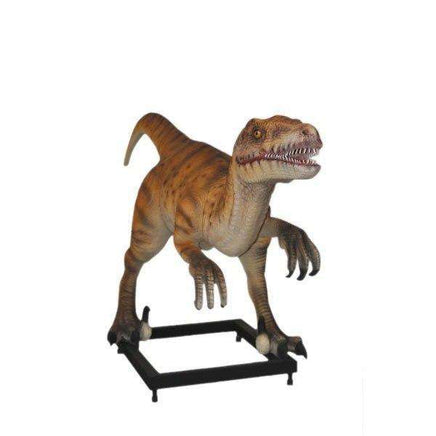 Velociraptor Dinosaur On Base Life Size Statue - LM Treasures 