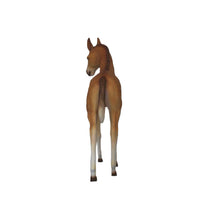 Baby Foal Horse Walking Life Size Statue - LM Treasures 