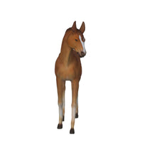 Baby Foal Horse Walking Life Size Statue - LM Treasures 