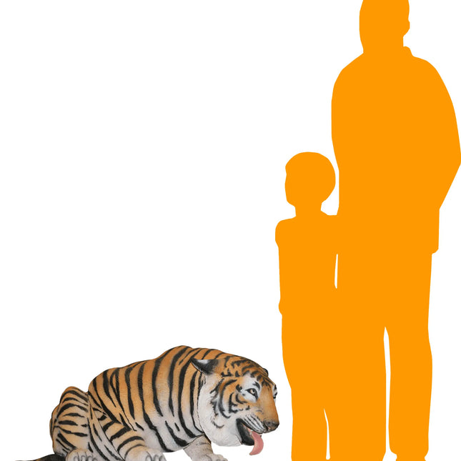 Bengal Tiger Drinking Life Size Statue - LM Treasures 