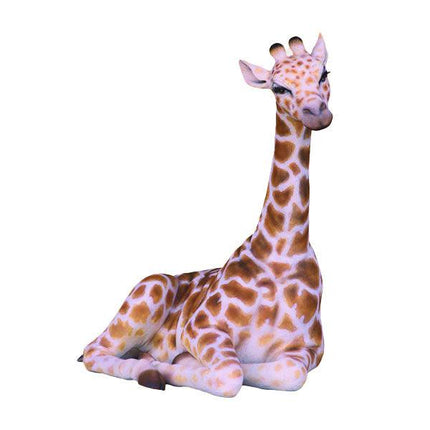 Laying Baby Giraffe Life Size Statue - LM Treasures 