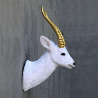 White Gazelle Head Life Size Statue - LM Treasures 