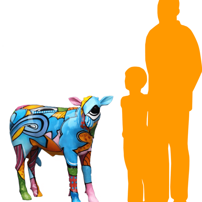 Baby Calf Pop Life Size Statue - LM Treasures 