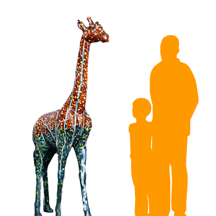Walking Pop Giraffe Life Size Statue - LM Treasures 