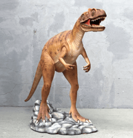 Orange Allosaurus Dinosaur Life Size Statue - LM Treasures 