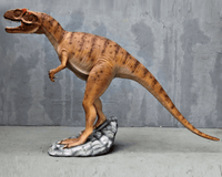 Orange Allosaurus Dinosaur Life Size Statue - LM Treasures 