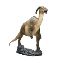 Green Parasaurolophus Dinosaur Statue - LM Treasures Life Size Statues & Prop Rental