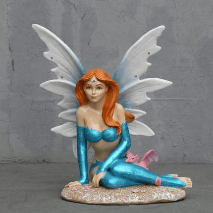 Small Blue Fairy Life Size Statue - LM Treasures 