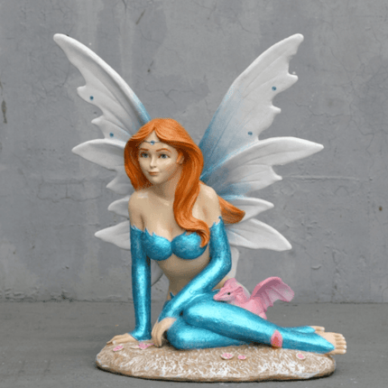 Small Blue Fairy Life Size Statue - LM Treasures 