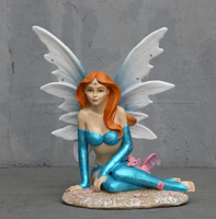 Small Blue Fairy Life Size Statue - LM Treasures 