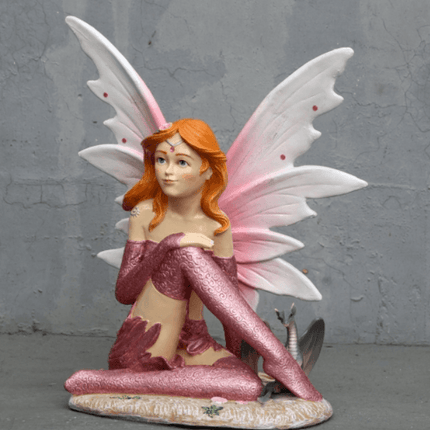 Small Pink Fairy Life Size Statue - LM Treasures 