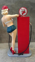 Gasoline Girl With Pump Life Size Statue - LM Treasures 