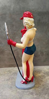 Gasoline Girl With Pump Life Size Statue - LM Treasures 