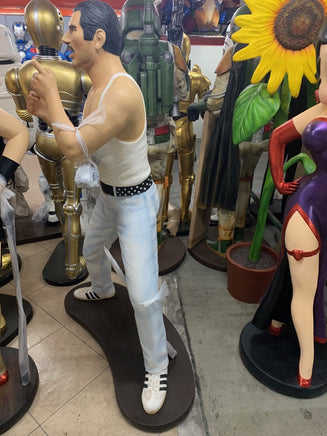 Singer Freddie in White Life Size Statue - LM Treasures 