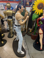 Singer Freddie in White Life Size Statue - LM Treasures 