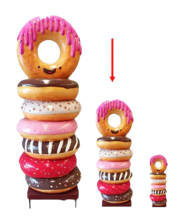 Medium Stacked Donuts Over Sized Statue - LM Treasures 