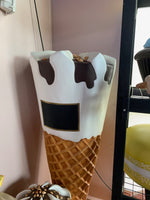 Large Ice Cream Cone with Almonds Over Sized Statue - LM Treasures 