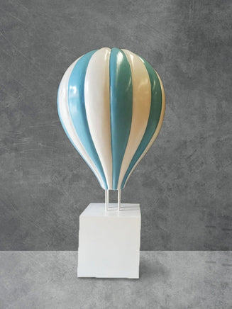 Large Blue Hot Air Balloon Over Sized Statue - LM Treasures 